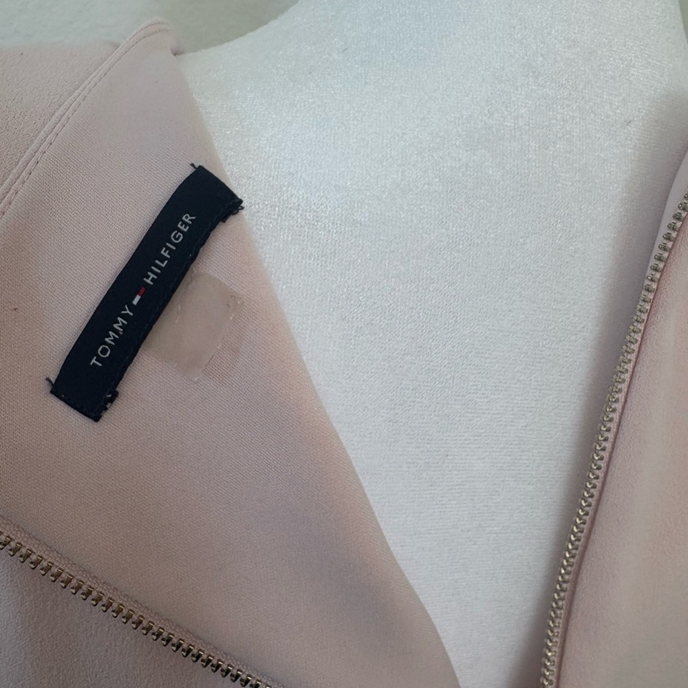 Tommy Hilfiger Black and Light Pink Sleeveless Colorblock Midi Dress - Picture 7 of 9